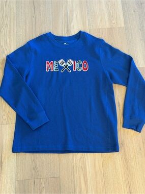 Mexico Graphic Long-Sleeve Top - Blue